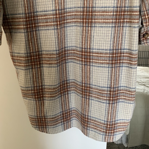 Oversized long plaid shacket - Picture 7 of 7